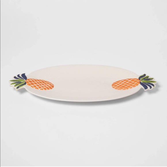 NWT 21" x 10" Melamine and Bamboo Pineapple Serving Platter - Opalhouse - Picture 2 of 9